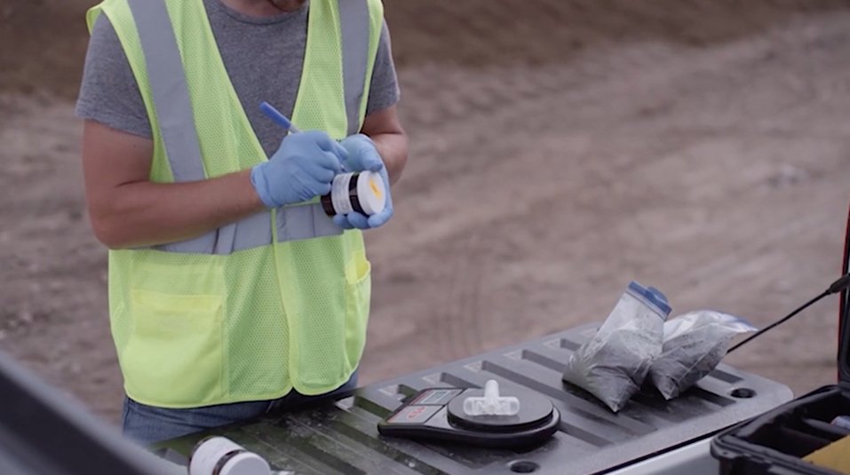Construction materials testing software showcasing field data collection